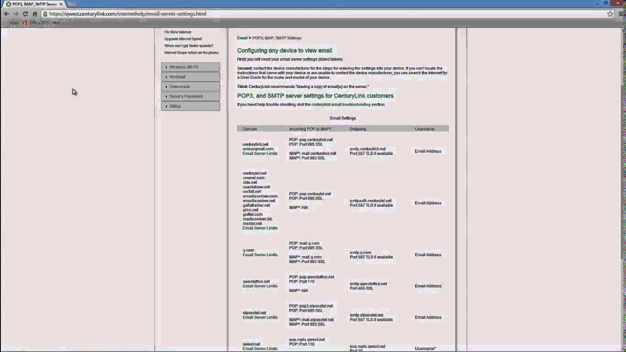 Outlook 2013 Training- Set Up an Email Account