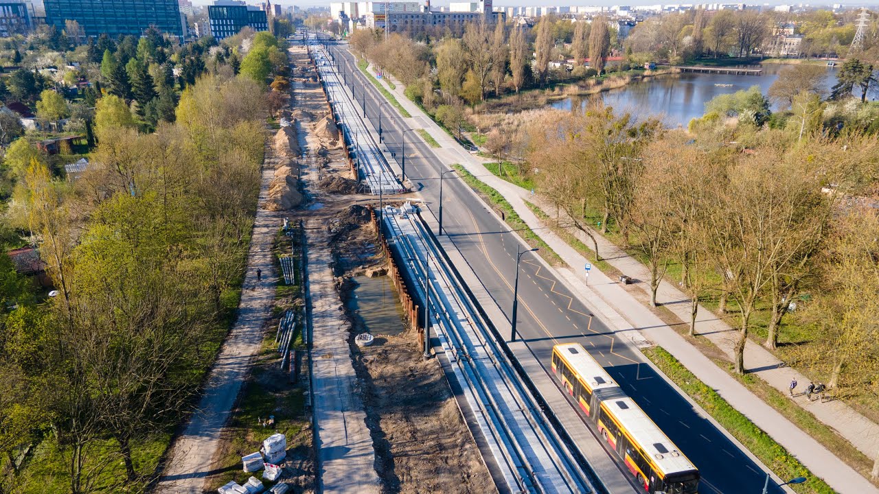 Remont Alei Śmigłego-Rydza w Łodzi 09.05.21r