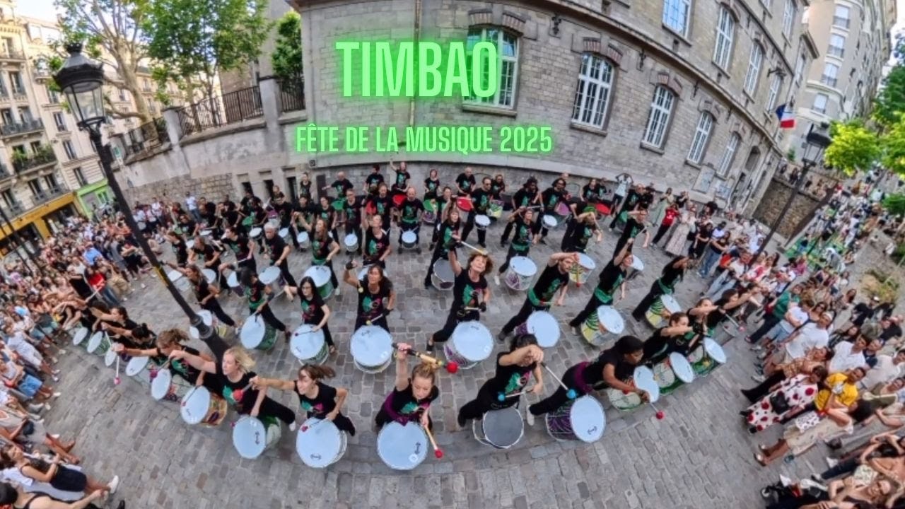 Timbao batucada enflamme Montmartre pour la Fête de la Musique 2025. #fetedelamusique #drummer