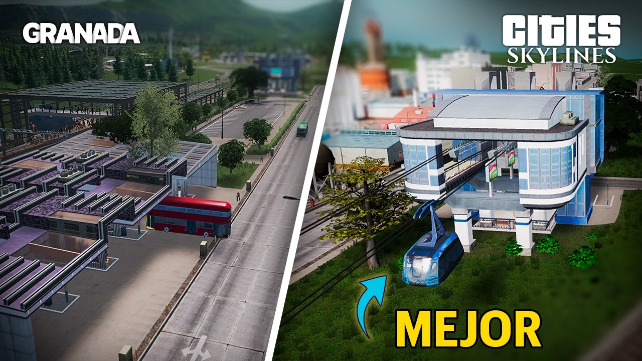 Los Cables Aéreos son mejores que los Buses en Cities Skylines!