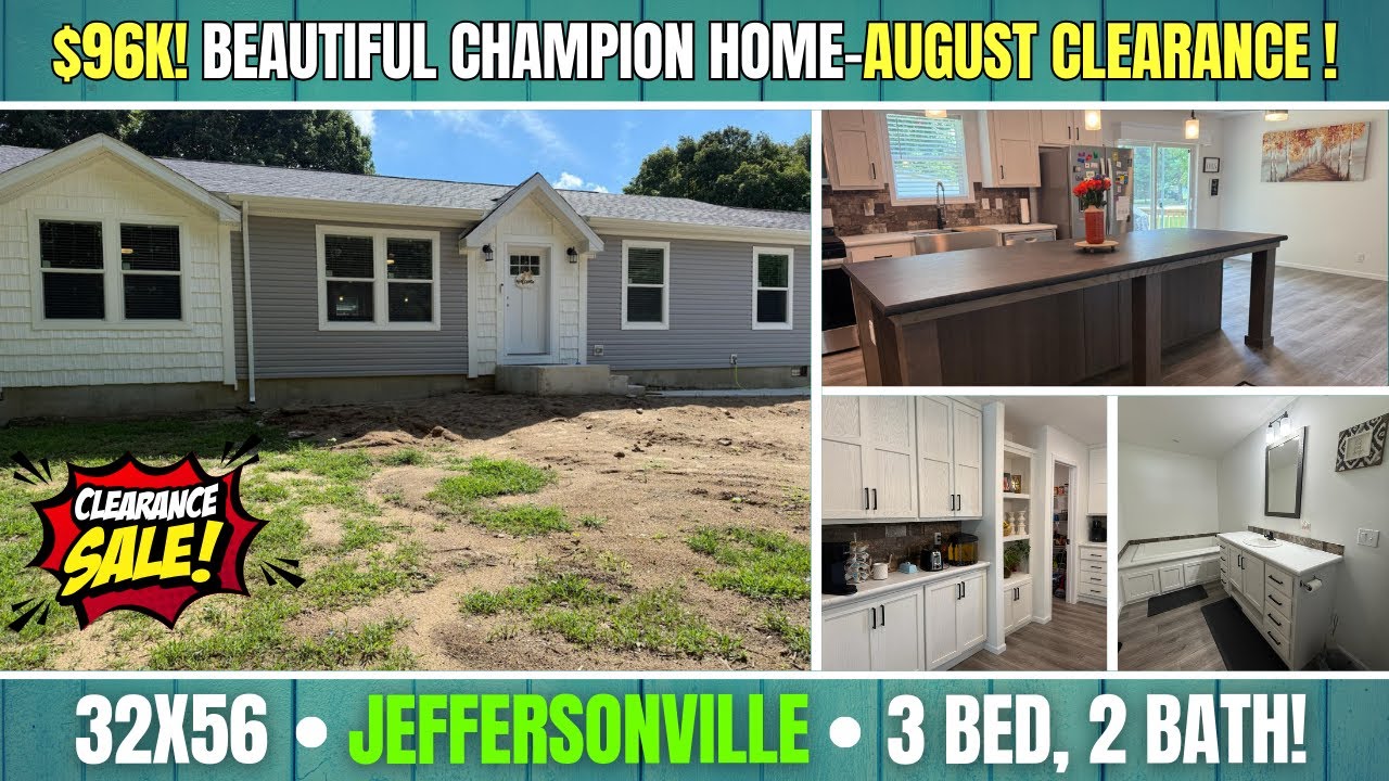 32X56-“Jeffersonville” BEAUTIFUL Champion Premium Manufactured Home Tour