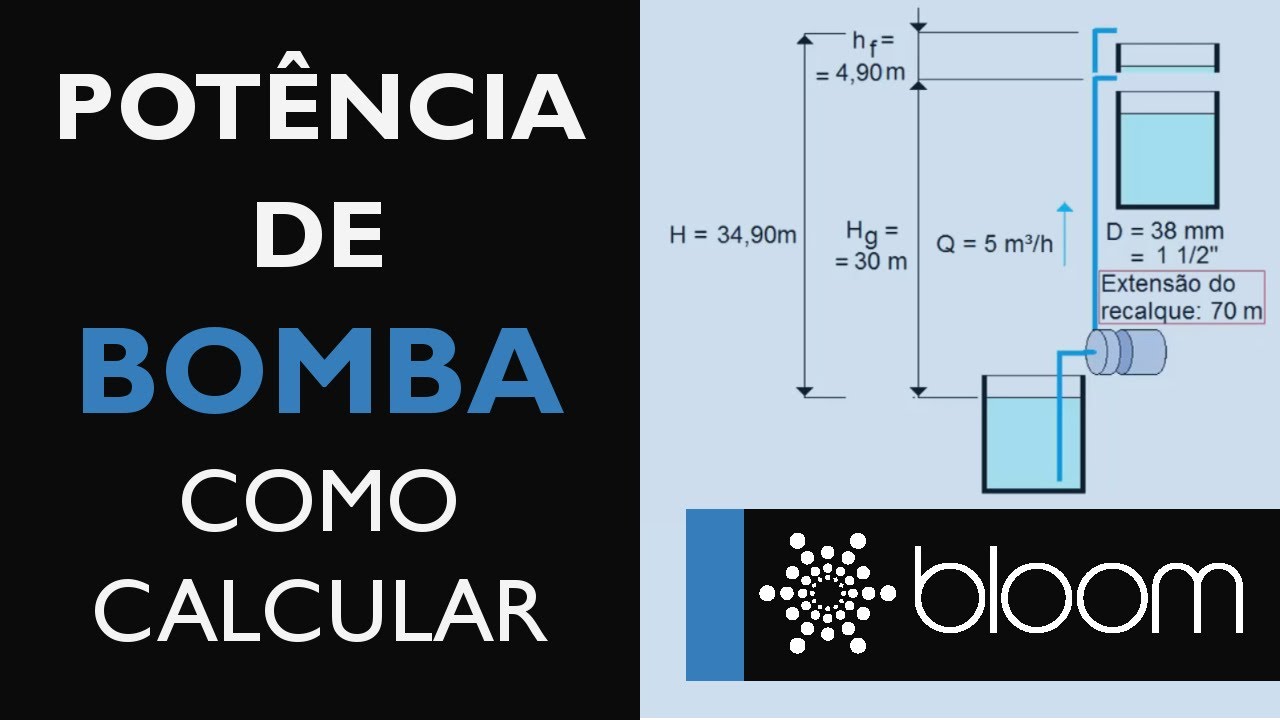 Como calcular a potência de uma bomba