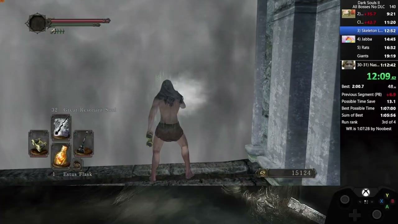 Speedrun Dark Souls 2 All Bosses No DLC 1:09:32
