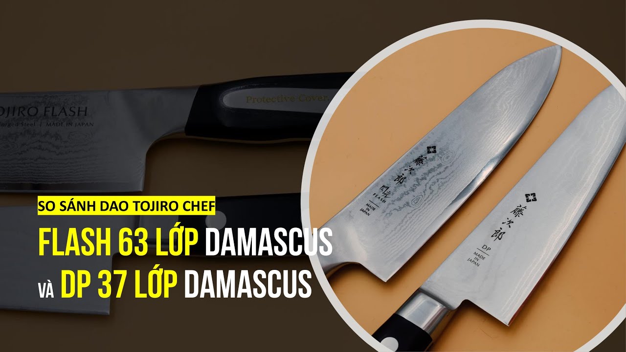 So s&aacute;nh 2 chiếc Chef b&aacute;n chạy nhất của Tojiro - Ảnh chụp r&otilde; từng chi tiết | Review Dao Nhật KATANA