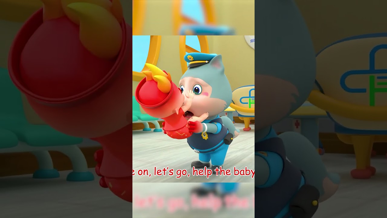 Police Takes Care of Baby Part 3 #police #3d #shorts #kidssongs