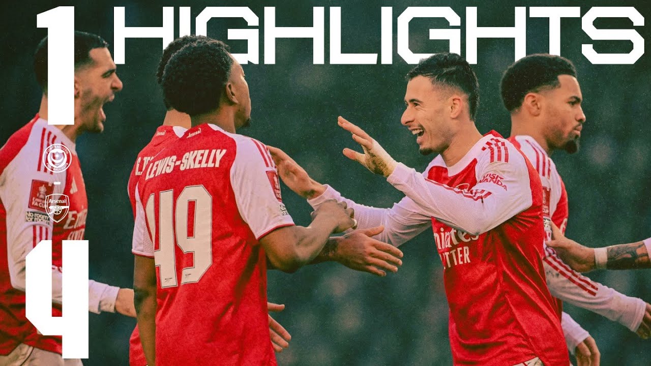 MARTINELLI HITS FIRST GUNNERS HAT-TRICK! | HIGHLIGHTS | Portsmouth v Arsenal (1-4) | FA Cup