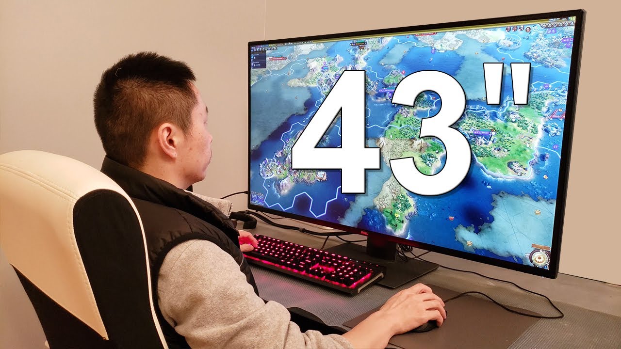 4K Monitor - Play 25 PC Games on Dell U4320Q, 43 inch Monitor