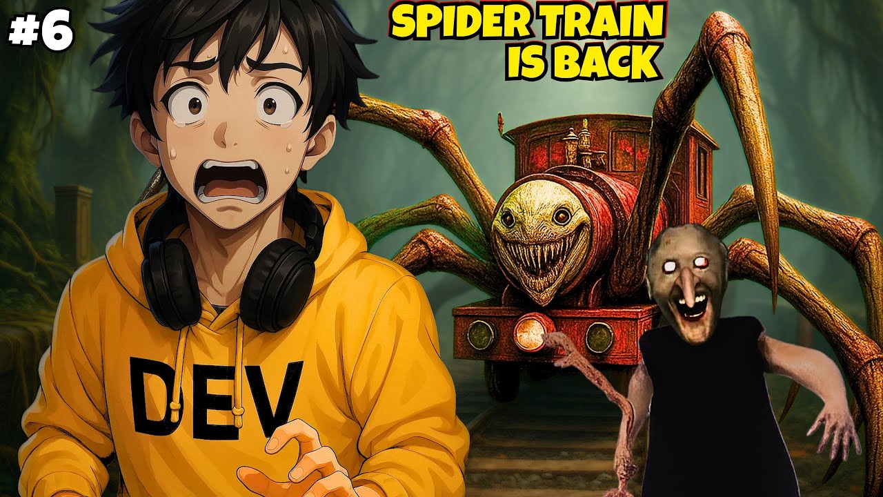 Dev and Granny running away from Choo Choo Charles 💀| Funny Horror