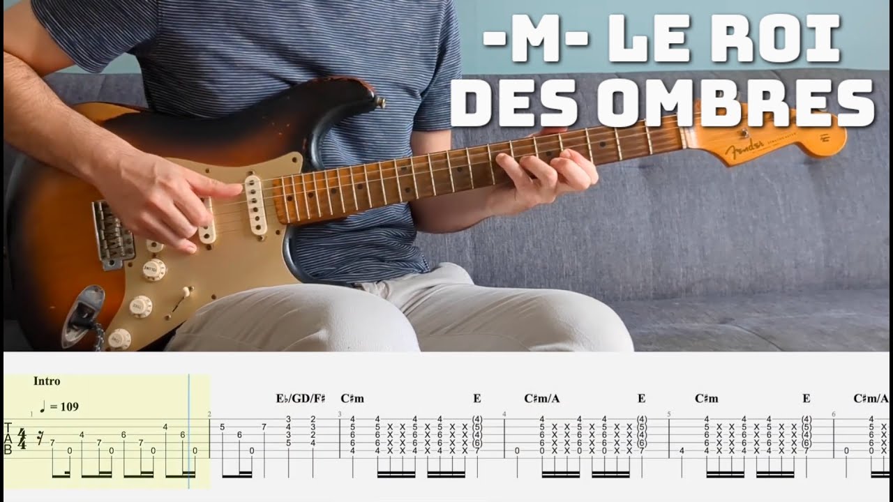 -M- Matthieu Chedid - Le Roi Des Ombres #guitaretuto #cover