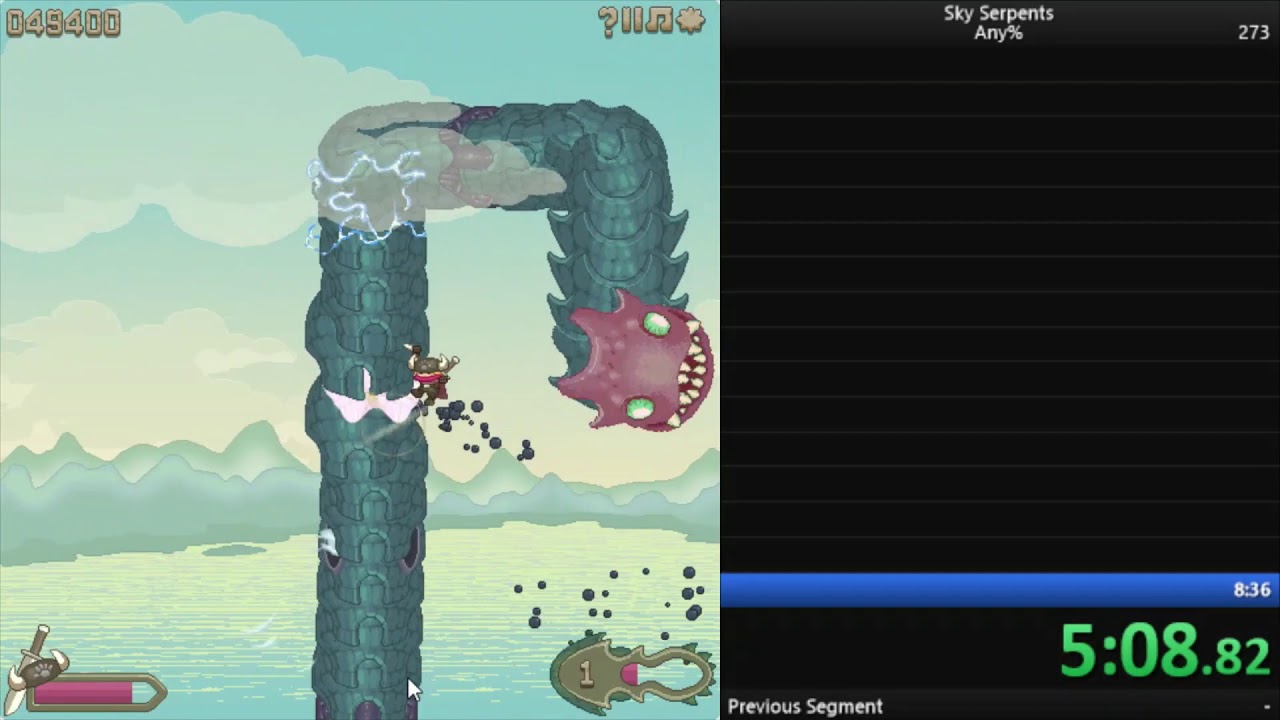 Nitrome - Sky Serpents Any% Speedrun PB 8:13
