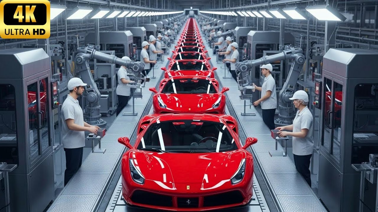 Inside a Modern Ferrari Factory: From Bare Chassis to Finished Supercar (Full Process)