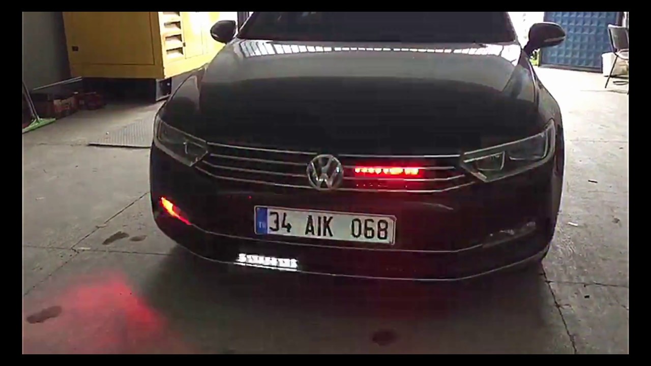 Passat 400watt çift hoparlör wireless siren ön arka led Çakar uygulaması🚨 🚔 🚨 🚔