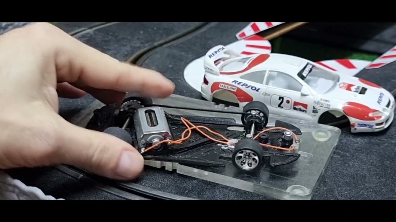 Toyota celica ninco Carlos Sainz con chasis 3D kill slot motor en anglewinder
