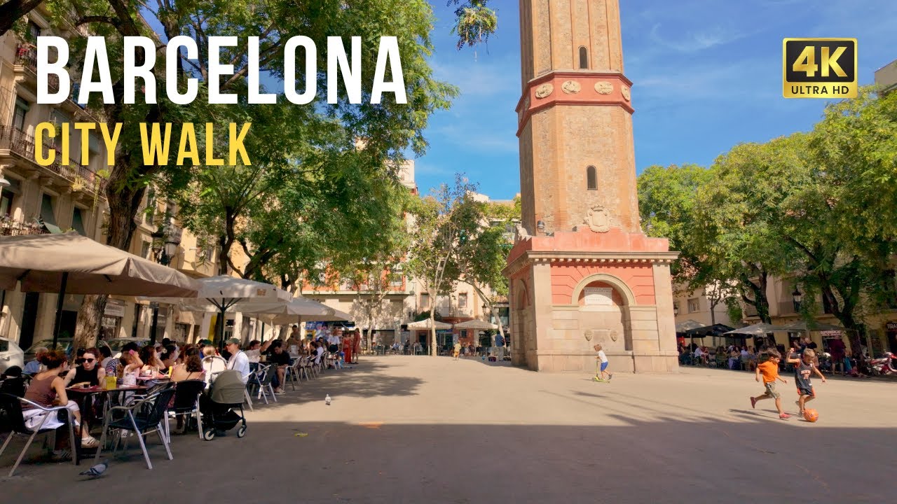 Barcelona, Spain ☀️ Gr&agrave;cia to City Center | 4K Walking Tour