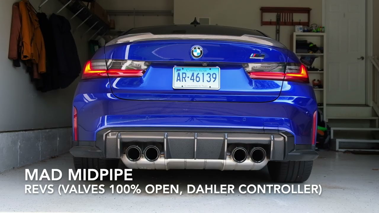 G80 M3 Stock vs. MAD Midpipe vs. MAD Midpipe+Dahler Valve Controller