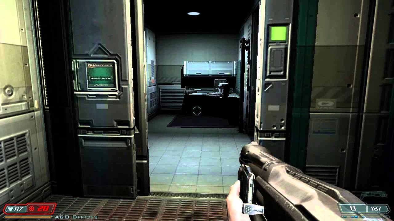 Let's Play Doom 3 BFG Edition Part #003 Too Much Ammo