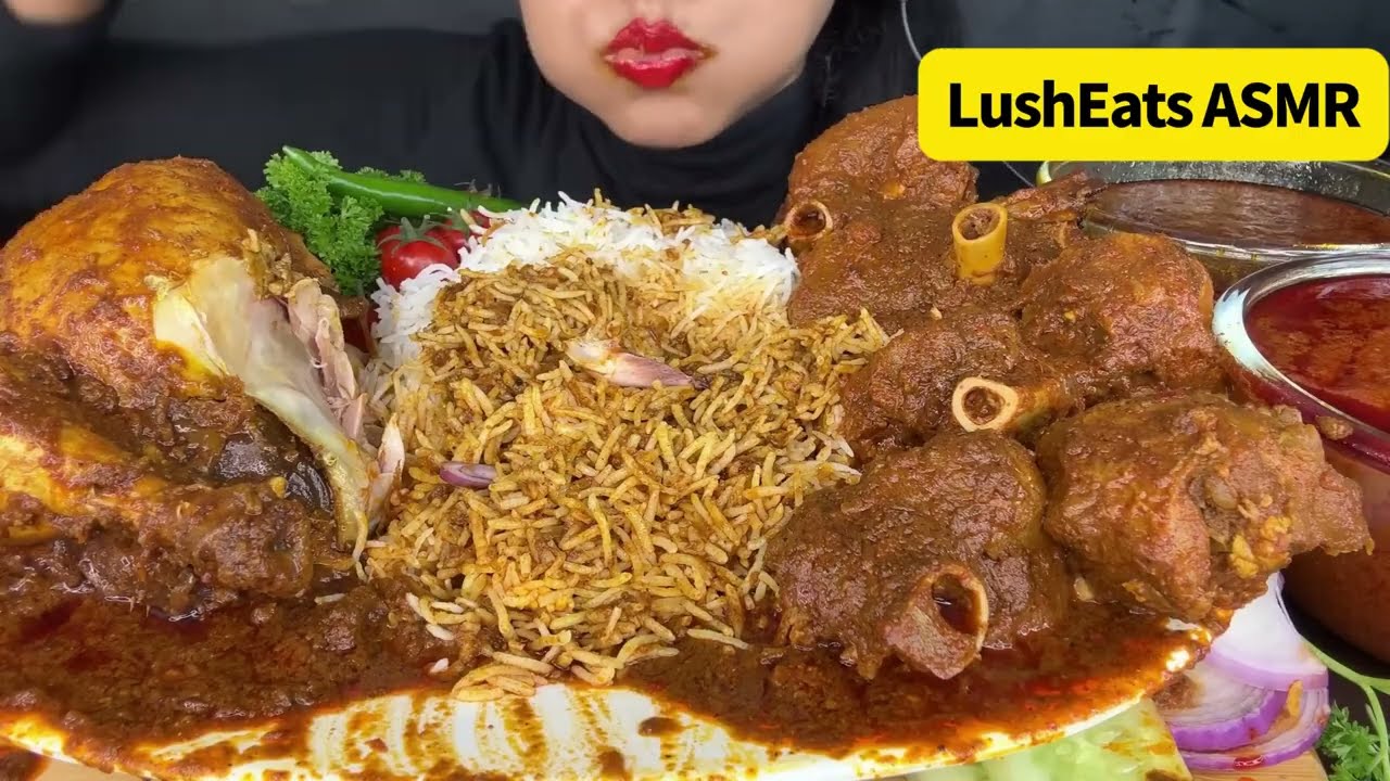ASMR Spicy Food Feast🔥 Goat Rib Curry, Whole Chicken, Mutton & Butter Chicken