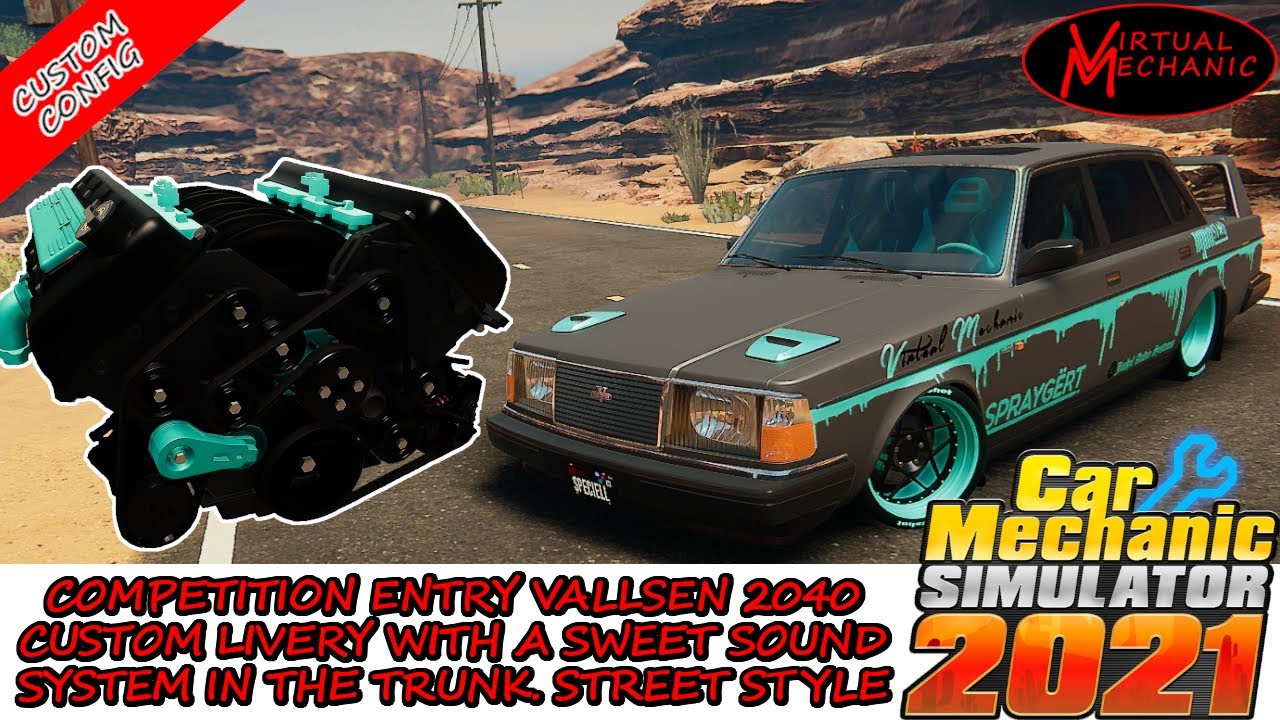 Custom Vallsen 2040 for the Discord competition, trunk sound system! - Car Mechanic Simulator 2021