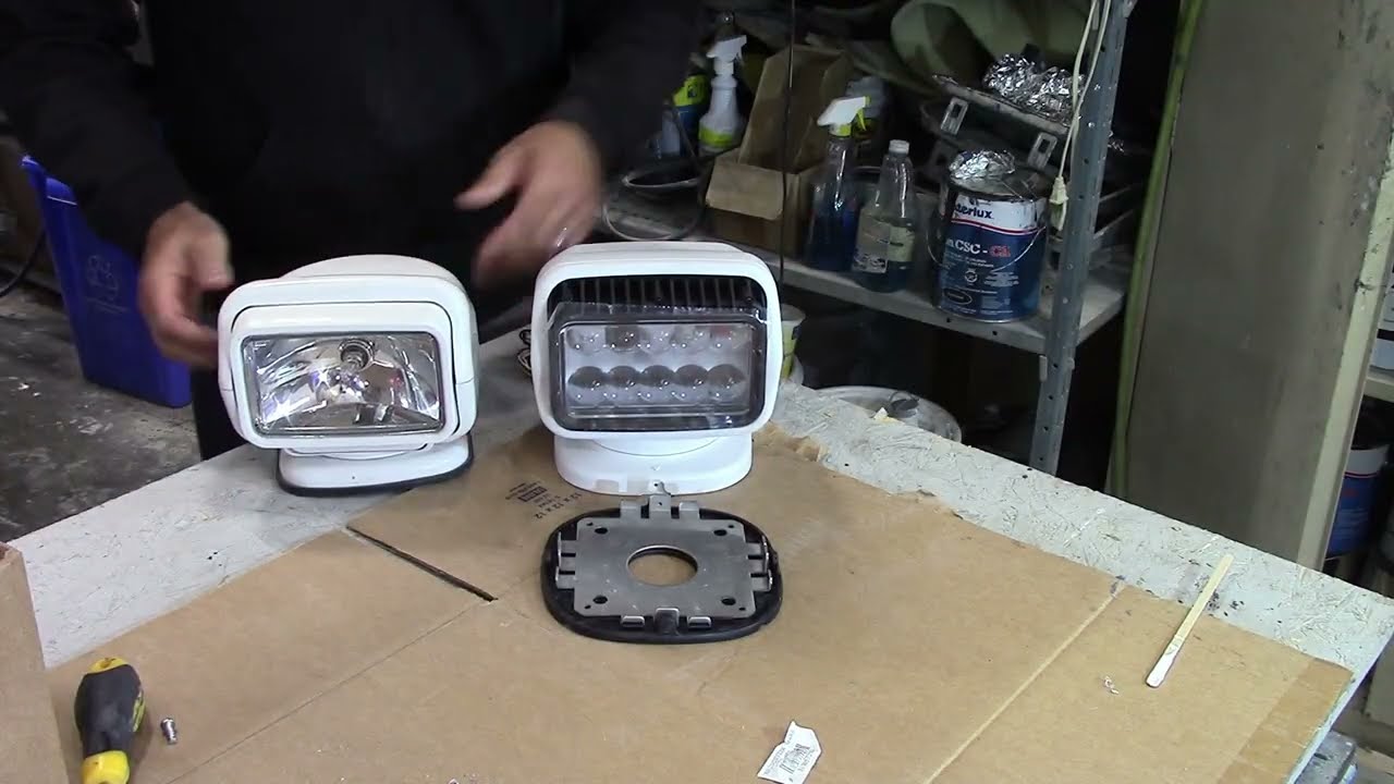 Installing Golight Remote Spotlight in Boat