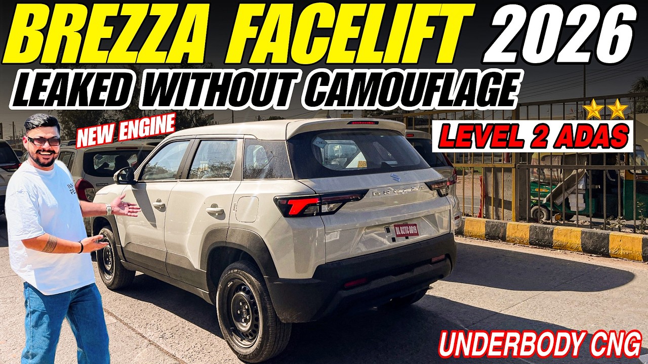 2026 New Brezza Facelift *Leaked*  Underbody CNG | New Engine | ADAS- All Details