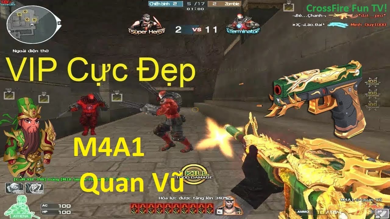 [CrossFire Fun TV] -  M4A1 Quan Vũ/ S-Guan Yu || Parkour Map Hoàng Lăng  Zombie V4 Cực Đỉnh!