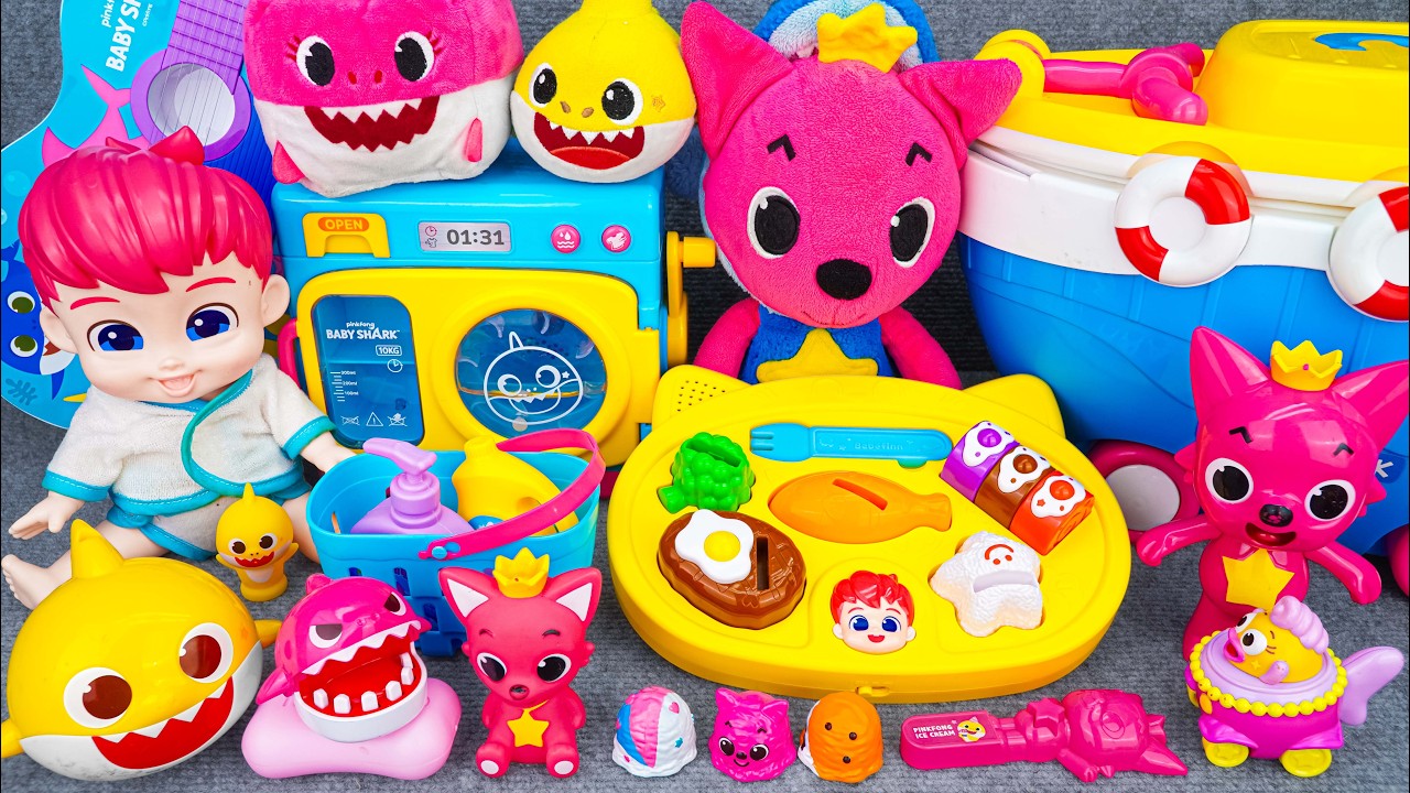 Satisfying Unboxing & Review Miniature Pinkfong Kitchen Set Toys ASMR