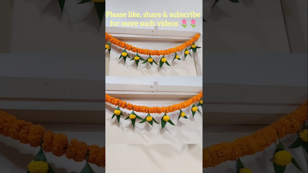 आम के पत्तों से बनाएं सुन्दर तोरण / Budget friendly diwali decoration / DIY Toran from mango leaves