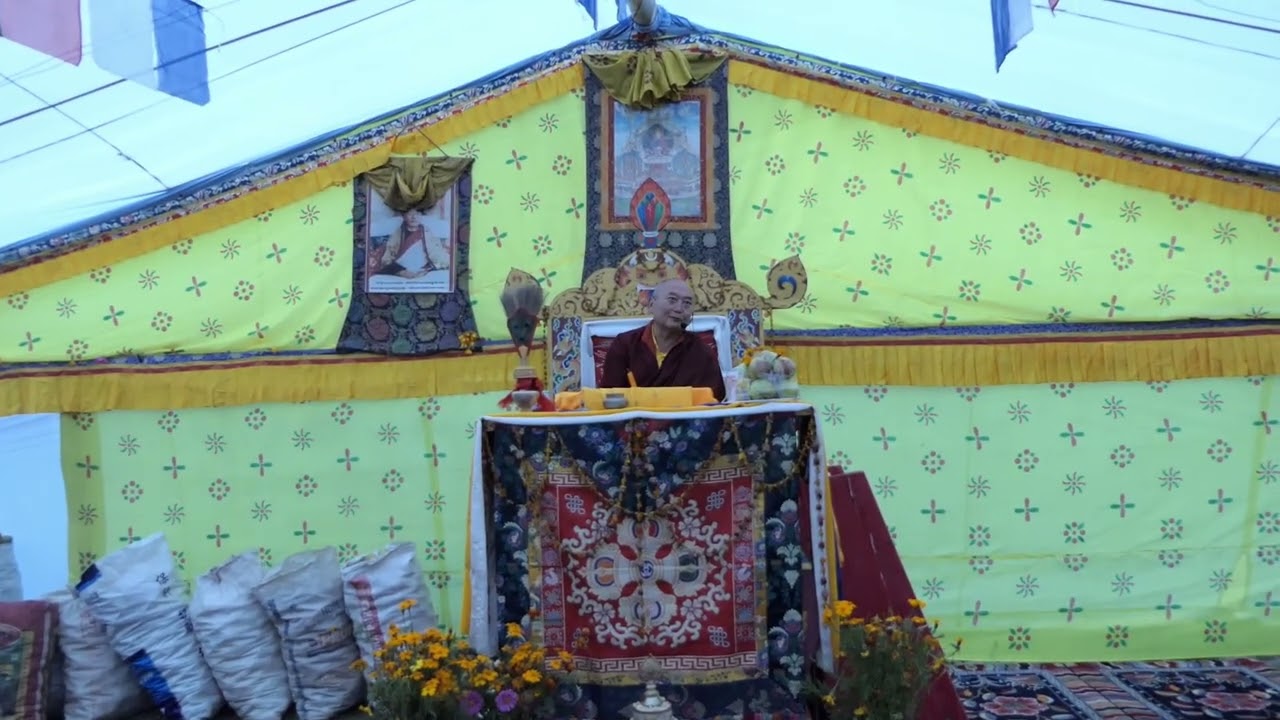 Kyabje Pema Rigtsal Rinpoche Teaching at Mugum Village( part 1)