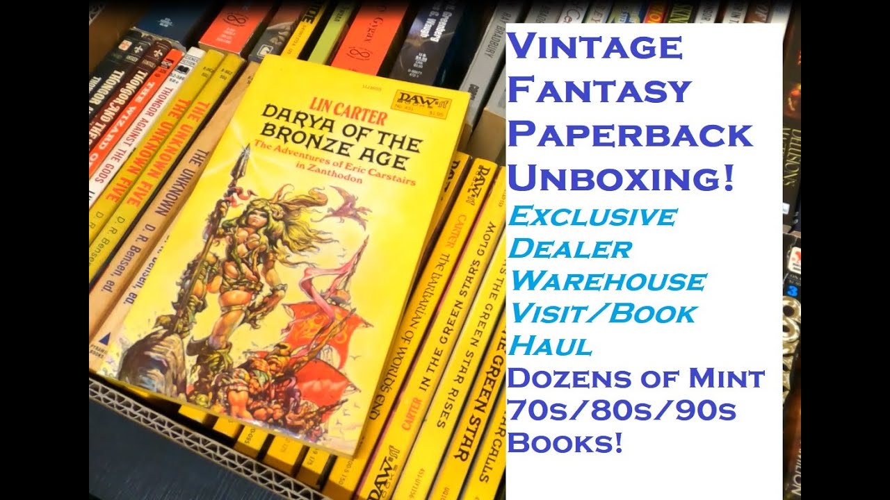 IMMENSE VINTAGE FANTASY & HORROR PAPERBACKS UNBOXING & Book Haul Dealer Warehouse Exclusive