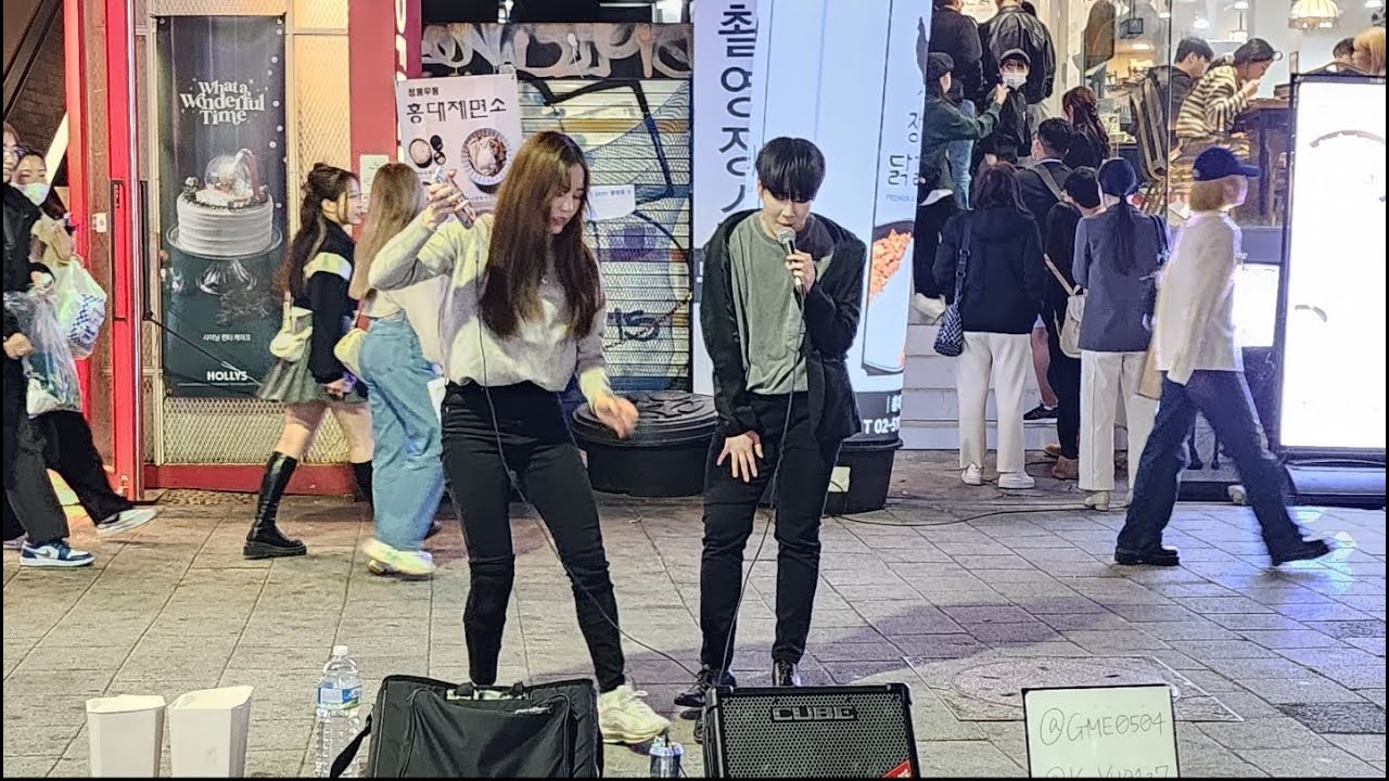 Live 20230323 Nname#엔네임(YuKagawa#유카가와&HyoJin#김효진) Hongdae Busking 홍대 버스킹 SnowHorse#눈말