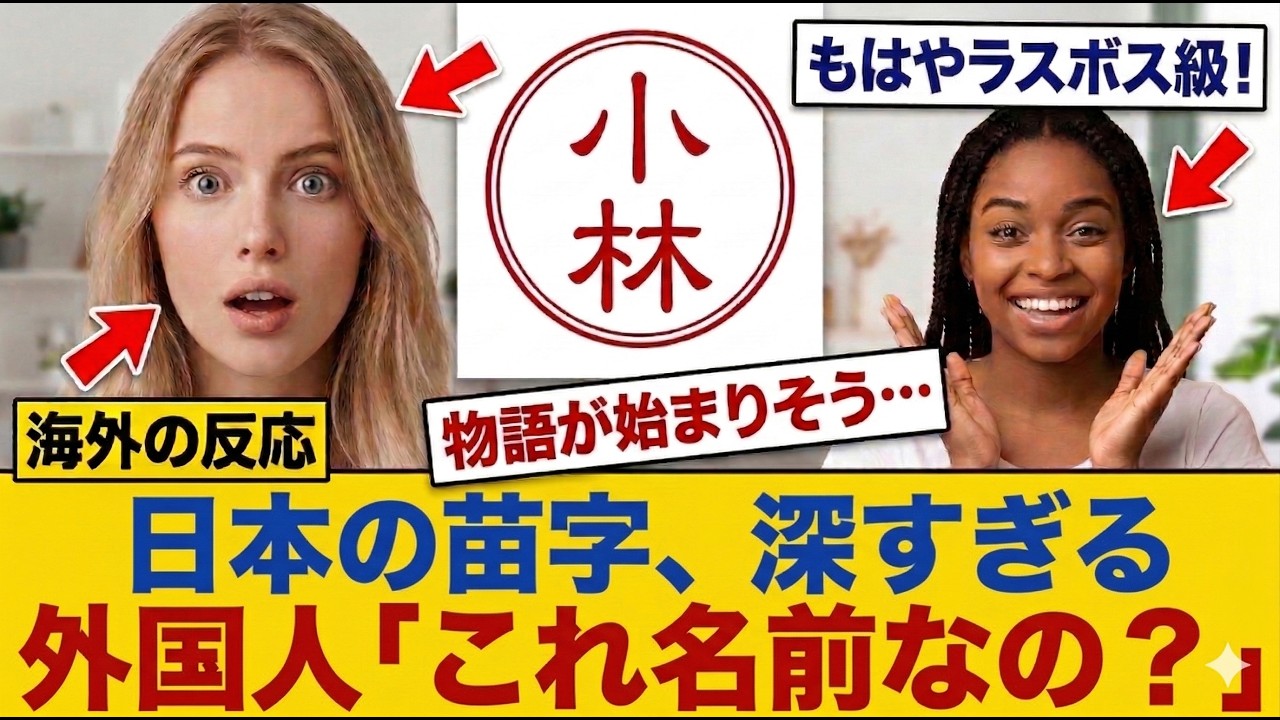 「これ本当に名前なの？」外国人が驚愕した日本の苗字の意味と美しさ【海外の反応】