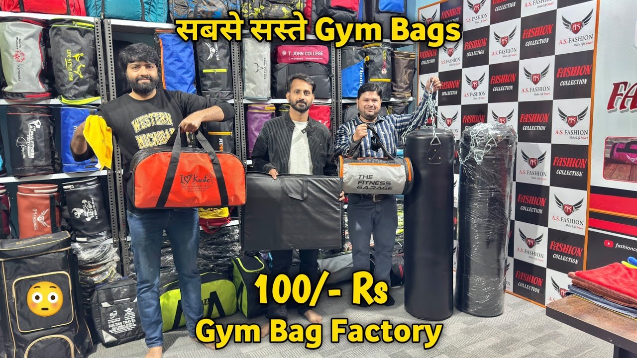 Gym Bags Only 100/- Rs | Gym Bag - Cricket Kit Bags - Skate Bags | Bags ख़रीदे Direct Factory से