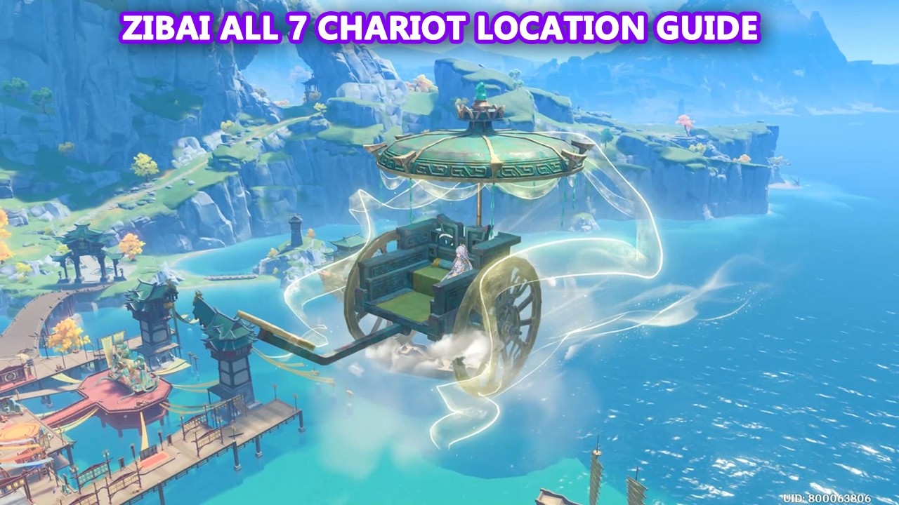Genshin Impact : Zibai All 7 Chariot Location Guide | Liyue Chariot Route Showcase