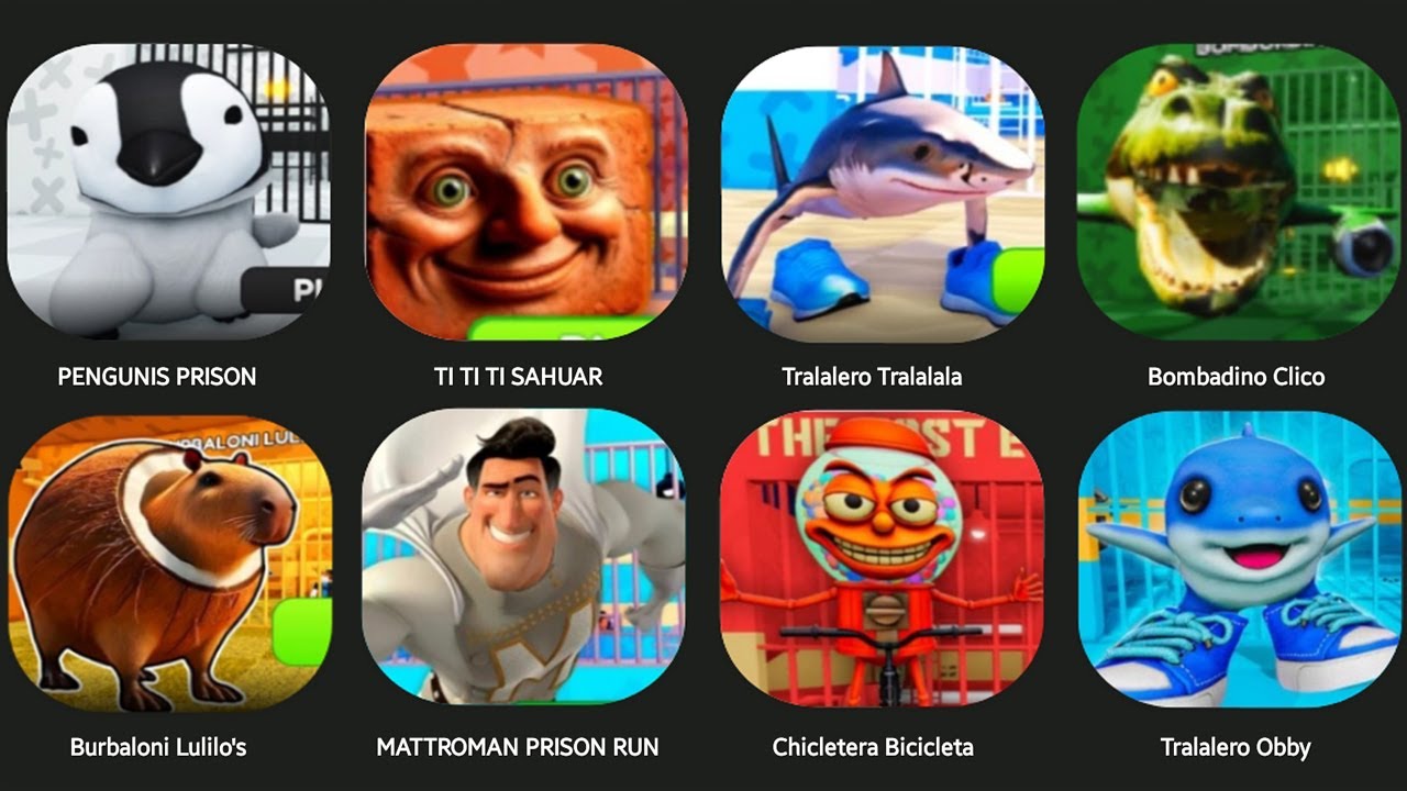 PENGUIN'S PRISON RUN,TI TI TI SAHUR,METROMAN PRISON,ROBLOX,TRALALERO OBBY,CHICLETEIRA BICICLETEIRAK