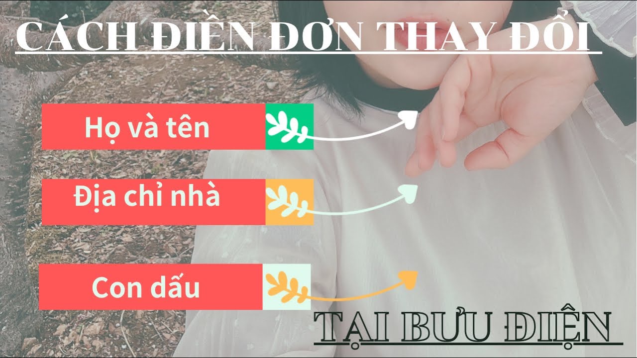 HƯỚNG DẪN CÁCH ĐIỀN MẪU GIẤY THAY ĐỔI HỌ TÊN, ĐỊA CHỈ NHÀ, CON DẤU TẠI BƯU ĐIỆN NHẬT