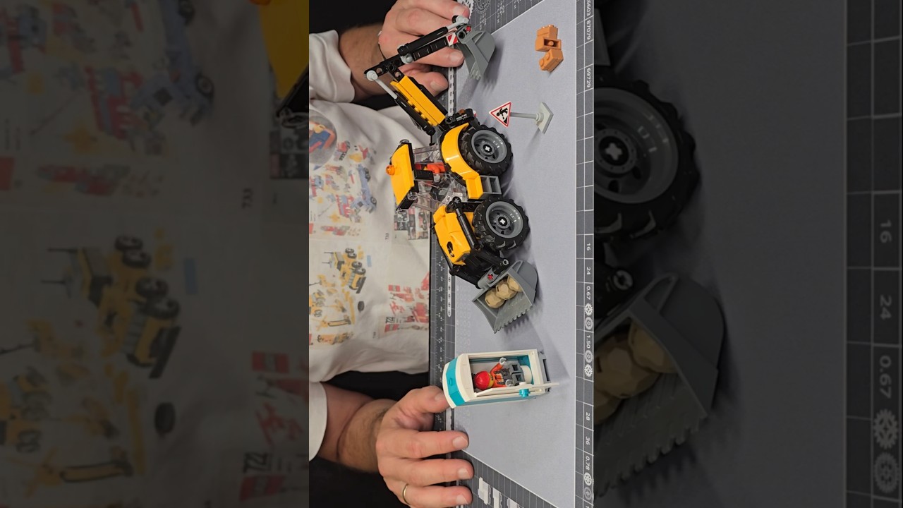 Сборка экскаватора-погрузчика Lego 60480 #lego #retrocube #погрузчик #60480 #сборкаlego #city