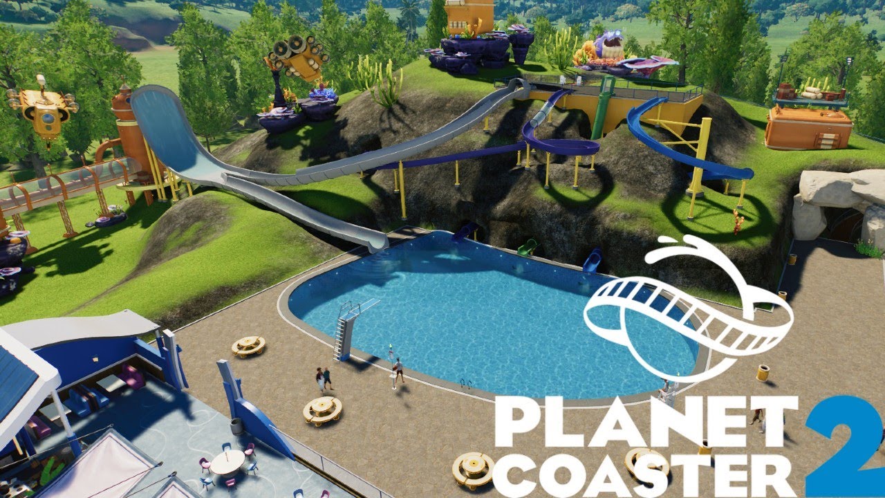 Building a MOUNTAIN WATERPARK in Planet Coaster 2