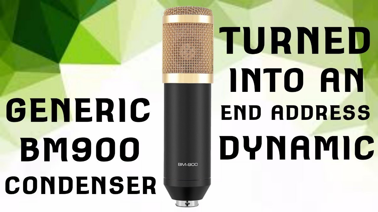 I took a generic bm900 condenser microphone and created an end address dynamic microphone!