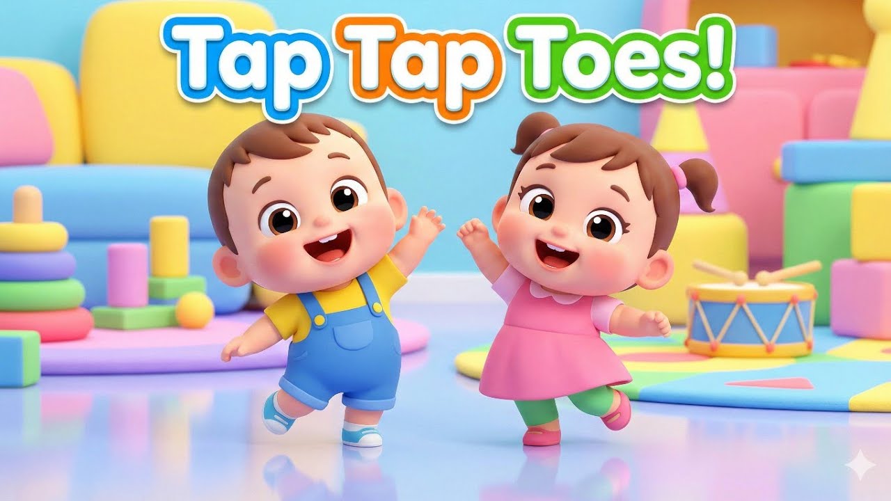 Tap Tap Toes Dance Song for Kids | Fun Action Rhyme | @Lullidoo