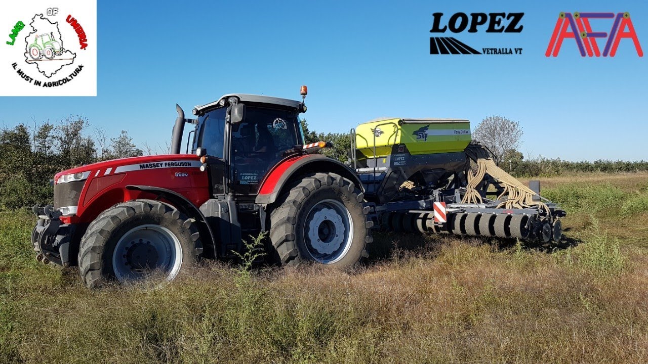 MASSEY FERGUSON 8690 | SKY easy drill 6000 | Sod seeding | Semina su sodo con controllo semina
