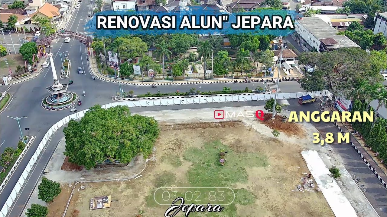 Revitalisasi Alun-Alun 1 Jepara, dengan Anggaran 3,8 Milliar Rampung Pertengahan Desember || Drone