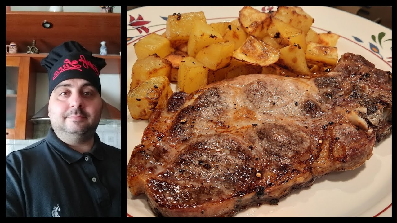 Bistecca di Maiale con Patate #nientefumoalforno
