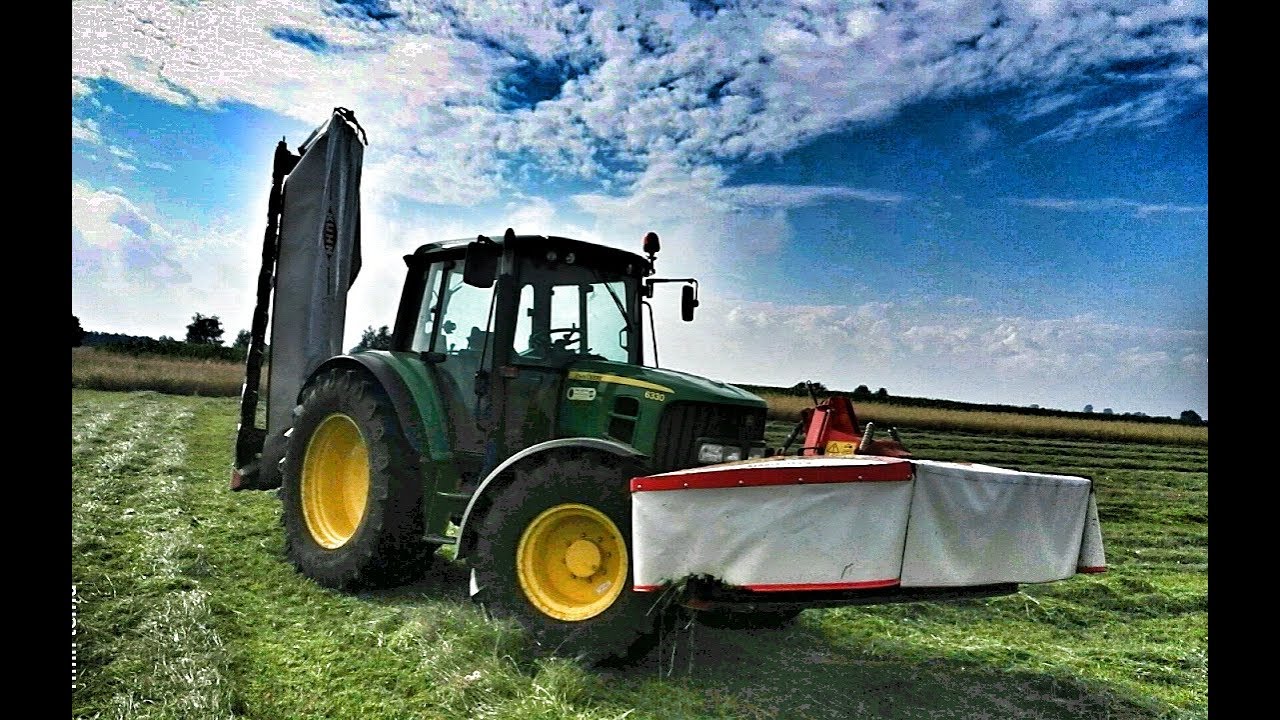 Koszenie trawy 2017㋡ III pokos ㋡ John Deere 6330 & Kuhn