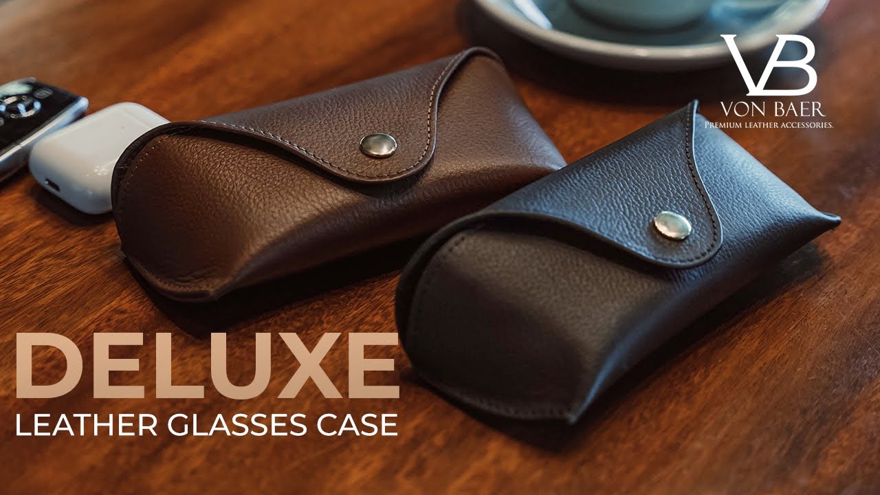Eyewear Leather Case &mdash; Leather Sun Glasses case 'Deluxe' by Von Baer Overview
