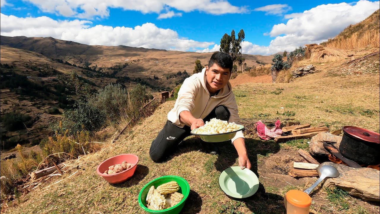 Hoy preparé una deliciosa mazamorra de tocosh de maíz y papa.