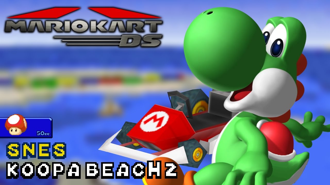 Mario Kart DS - 50cc - Yoshi - Standard MR - SNES Koopa Beach 2 | Ep. 3513