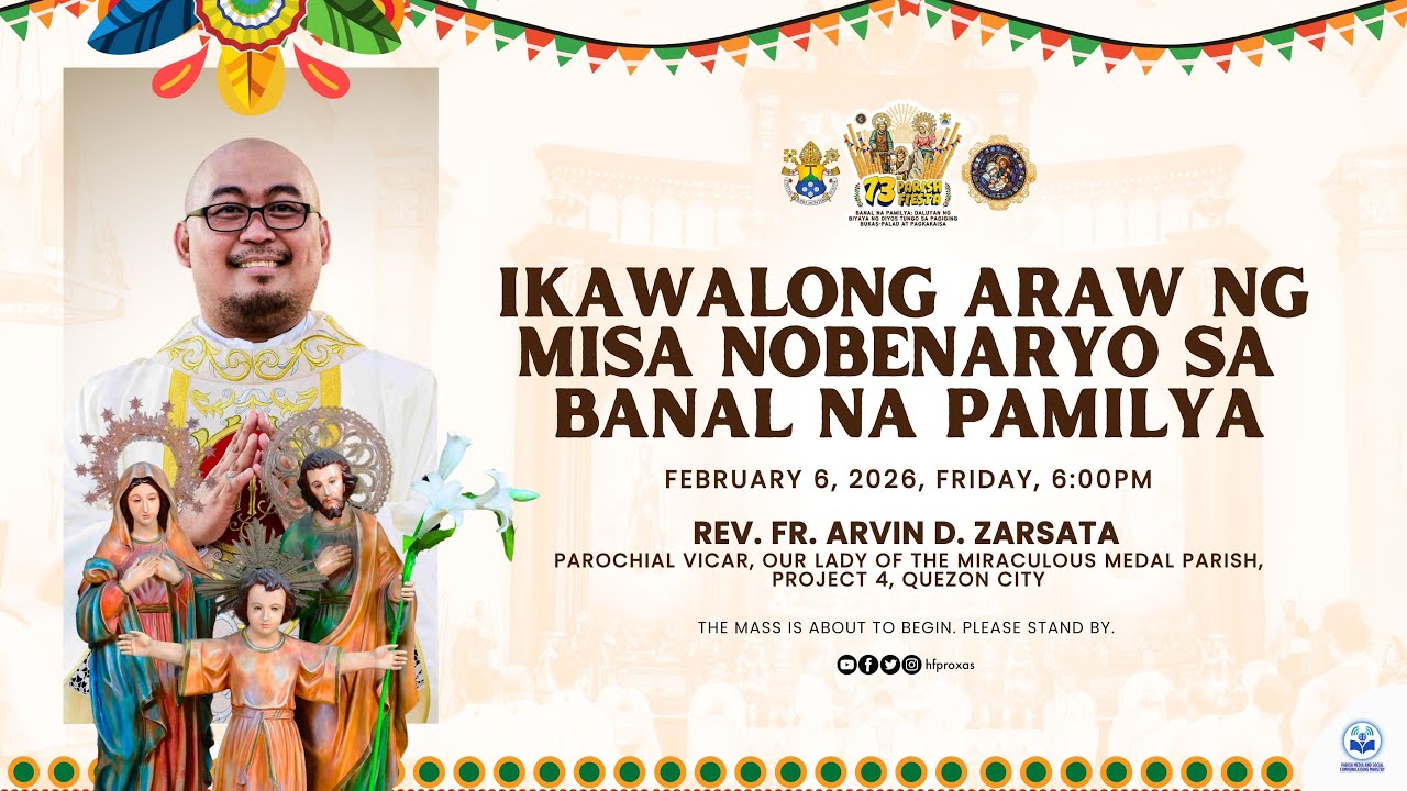 𝗟𝗜𝗩𝗘 𝗡𝗢𝗪 | Ikawalong Araw ng Misa Nobenaryo sa karangalan ng La Sagrada Familia de Roxas
