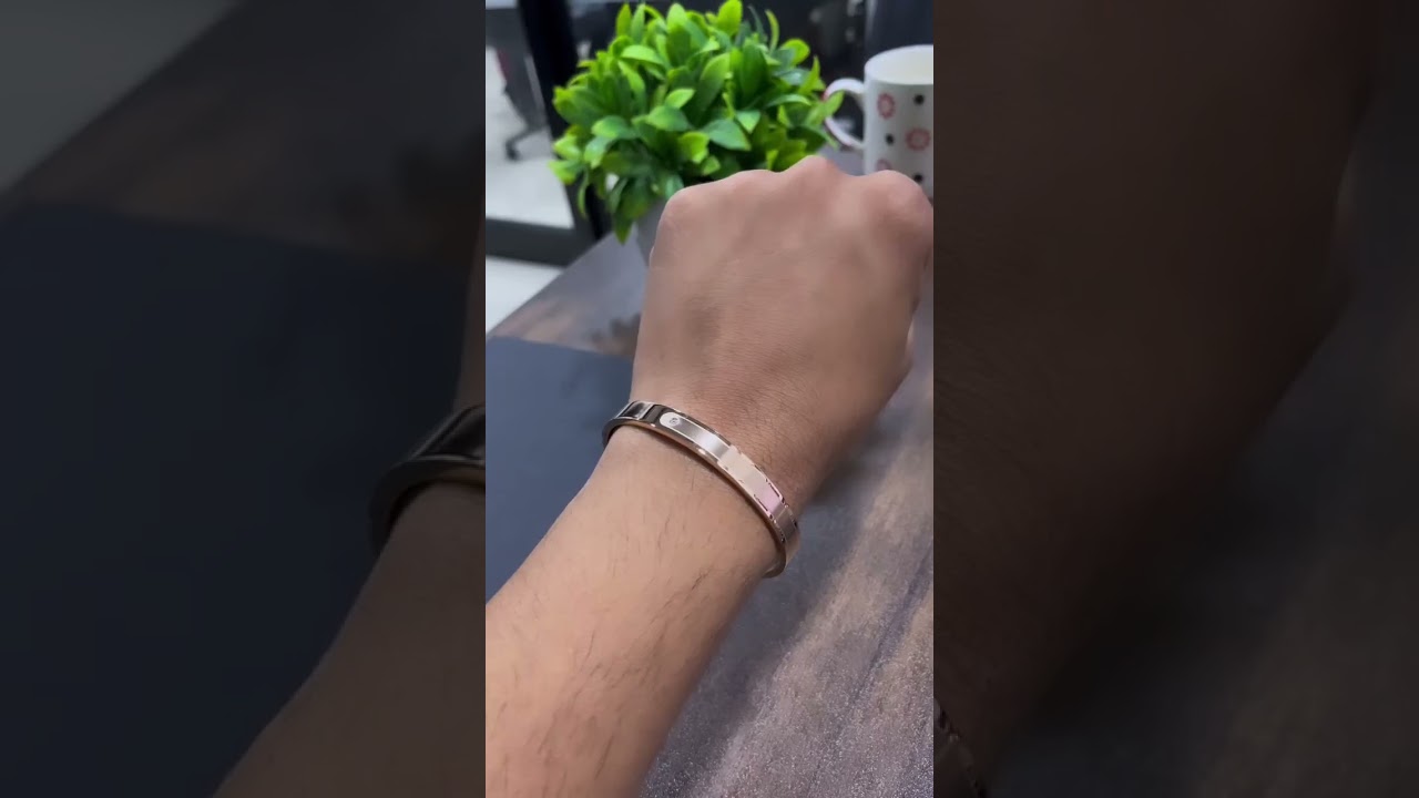 Minimalistic One Diamond Rose Gold Bracelet for Men