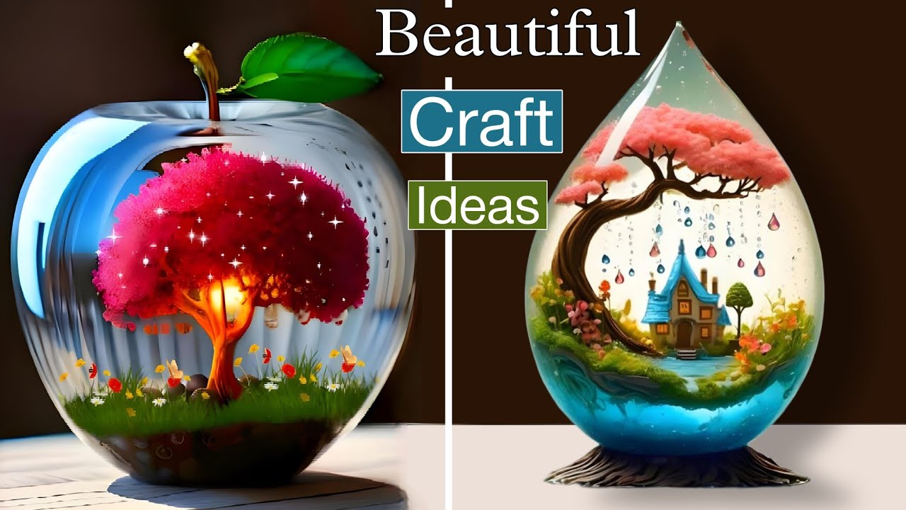 Plastic Bottle Glass Look Home Decor | DIY | Easy To Make 🤩🤌🏻