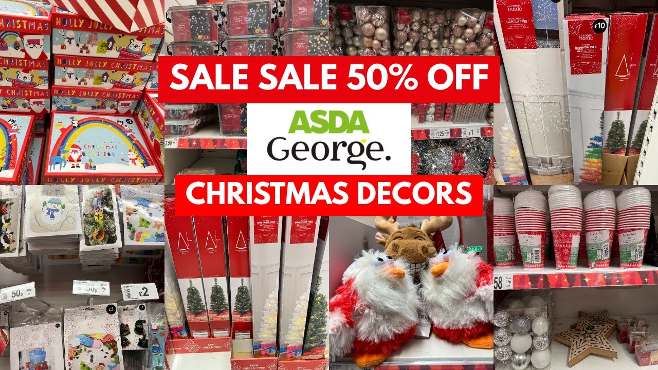 SALE SALE! ASDA GEORGE HOME CHRISTMAS DECORS 50% OFF!| ASDA GEORGE HOME HAUL | TRAVELANDSHOP WITH ME